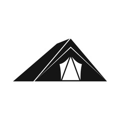 Tent icon in simple style on a white background vector illustration