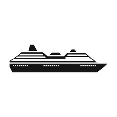 Obraz premium Cruise ship icon in simple style on a white background vector illustration