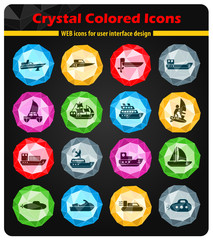 water transport icon set
