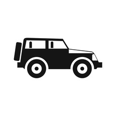 Jeep icon in simple style on a white background vector illustration
