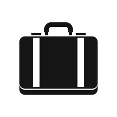 Suitcase icon in simple style on a white background vector illustration