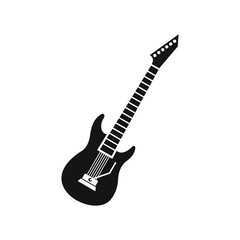 Obraz na płótnie Canvas Electric guitar icon in simple style on a white background vector illustration