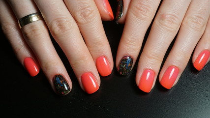 Amazing nail art with manicure. Natural nails. For all nail lovers