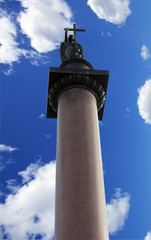 Obraz premium Alexander column on Palace square in Saint Petersburg