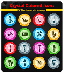 Work tools icons set