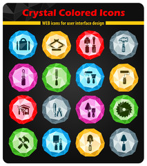 Work tools icons set