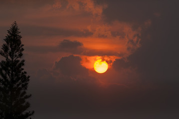 Idyllic Sunset With Dramatic Sky