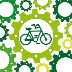 bicycle ecology infographic icon vector illustration design
