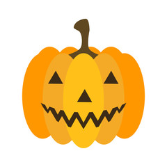 PUMPKIN FACE ISOLATED FOR A HALLOWEEN DAY