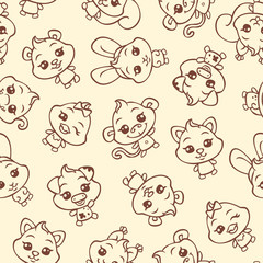 cartoon animal pattern