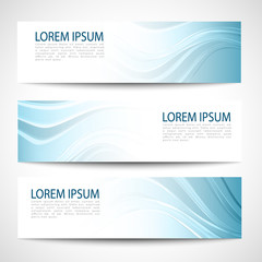Abstract header blue wave white vector design
