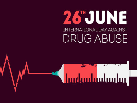 vector international day against drug abuse illustration