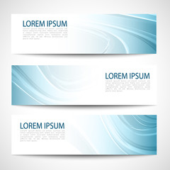 Fototapeta premium Abstract header blue wave white vector design