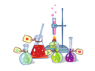 vector magic chemistry illustration