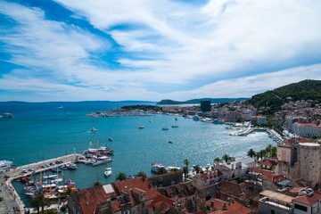 Obraz premium Coast and ports of Split City, Croatia 
