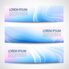 Naklejka premium Abstract header blue wave white pink blue gradian background vector design