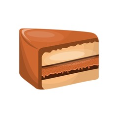 delicious cake sweet portion icon vector illustration design