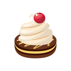 delicious cupcake sweet icon vector illustration design