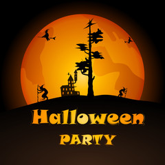 Halloween party. Vector illustration