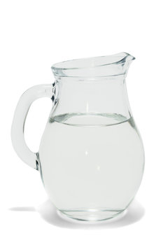 a jug of water on a white background