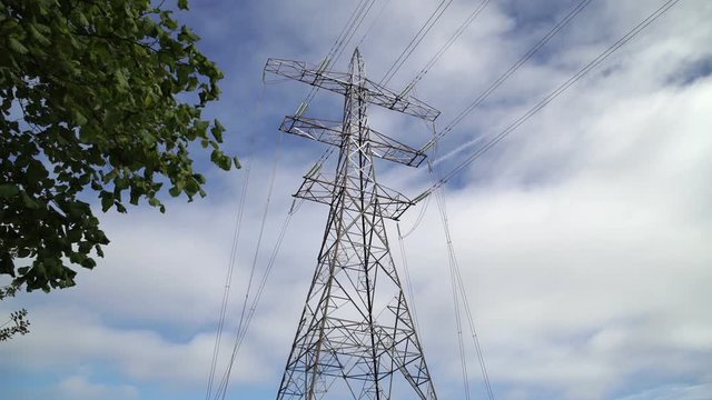 UK National Grid electricity pylon.