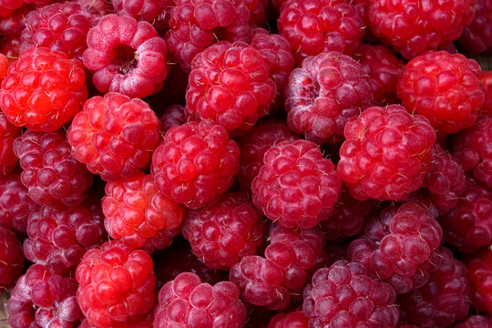 Raspberries background