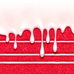 Red velvet sponge cake background. Colorful seamless texture.