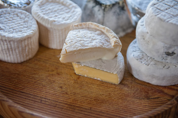 Set of different cheese