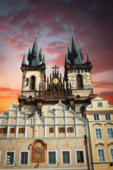 Fototapeta premium Prague under sunlight.