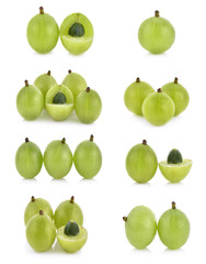 Indian gooseberry white background