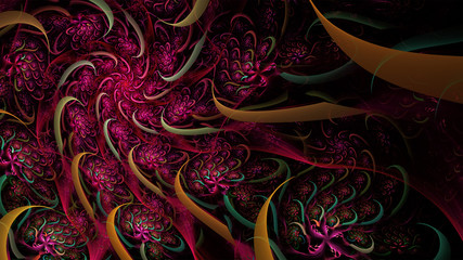 abstract fractal background, spiral, 2D ikkustration