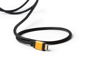 Fototapeta premium HDMI cable isolated on a white background
