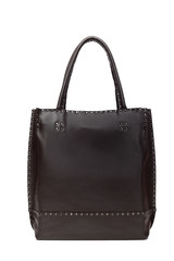 Naklejka premium Leather female handbag isolated on white