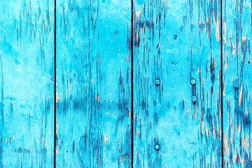 Fototapeta na wymiar Blue planks background