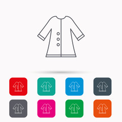 Cloak icon. Protection jacket outerwear sign.