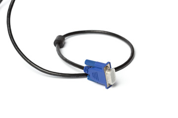 VGA tech pc input cable connector isolated on white background