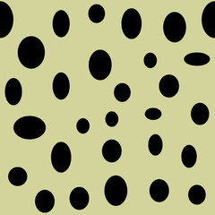 Oval black seamless pattern