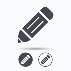 Edit icon. Pencil for drawing sign.