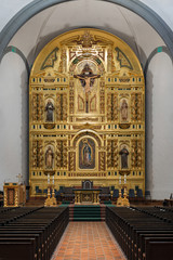Fototapeta na wymiar Sanctuary in the Mission Basilica San Juan Capistrano in California