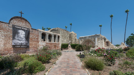 Fototapeta na wymiar Ruins of Mission San Juan Capistrano in California