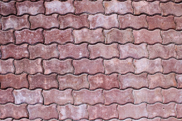 Paving slabs. The texture of the cobbled floor