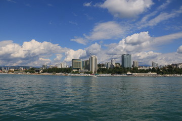 Obraz premium Sochi. View from the sea