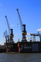 Fototapeta premium Dock im Hamburger Hafen