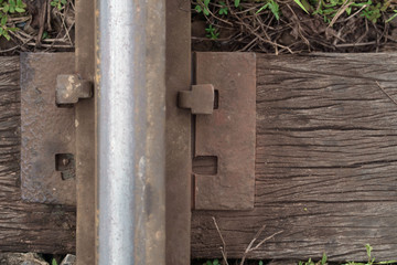 Peg rails / View of railroad. Focus on peg rails.