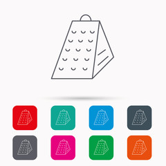 Grater icon. Kitchen tool sign.