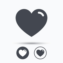 Heart icon. Romantic love sign.