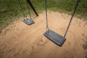 Playground swing in the park