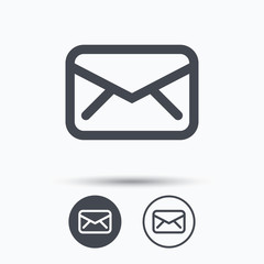 Envelope icon. Send message sign.