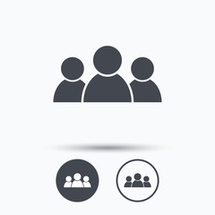 People icon. Group of humans sign.