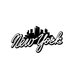 New York city silhouette T-shirt Print
